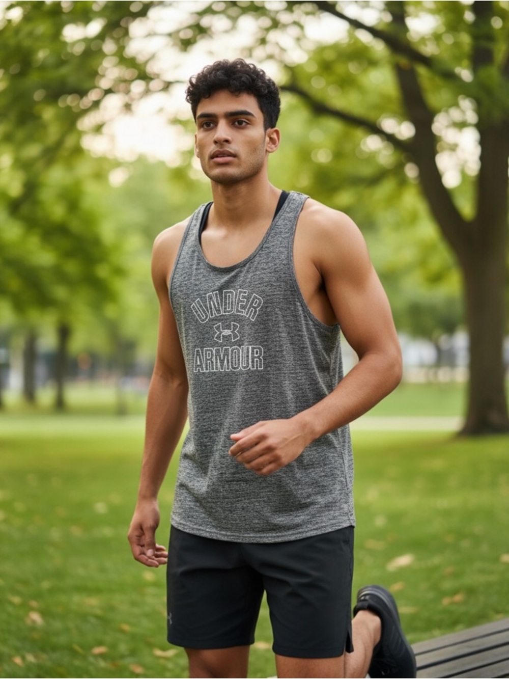 Under Armour Gray Heather Men’s Logo Tank Top